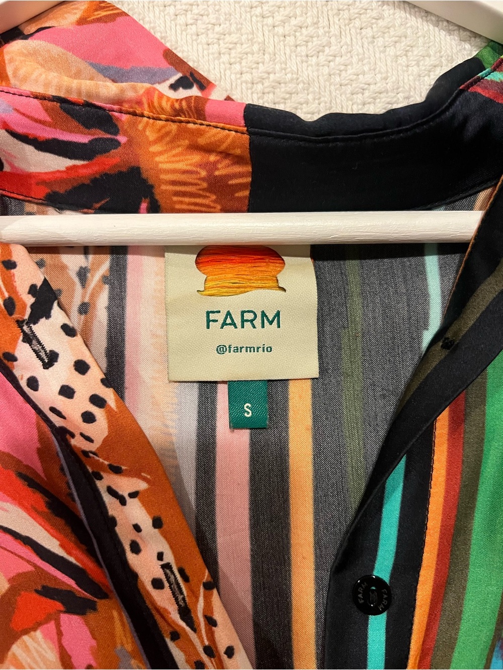 Farm Rio Mixed Scarf Dress Small - Picture 3 of 7